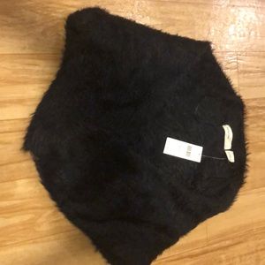 Fluffy black cardigan